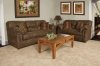 Pinto Tobacco Fabric Modern Sofa & Loveseat Set w/Options