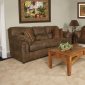 Pinto Tobacco Fabric Modern Sofa & Loveseat Set w/Options