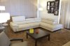 Dakota Sectional Sofa in Beige Premium Leather by J&M