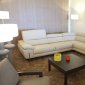 Dakota Sectional Sofa in Beige Premium Leather by J&M