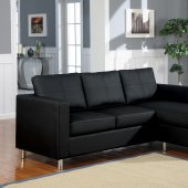 15065 Kemen Sectional Sofa in Black Vinyl by Acme