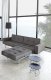 Splitback Sofa Bed in Grey by Innovation w/Arms & Steel Legs