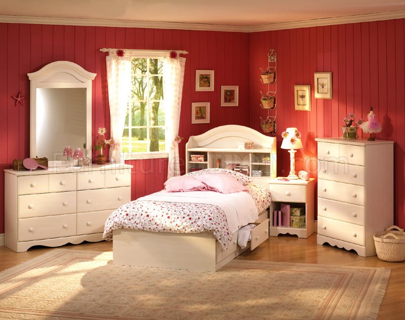 White Wash Kid S Bedroom W Storage Bed Optional Casegoods