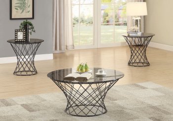 705138 Coffee Table in Black by Coaster w/Glass Top & Options [CRCT-705138]