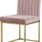 Giselle Dining Chair 778 Set of 2 Pink Velvet Fabric - Meridian