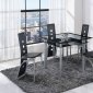 D1058BT Bar Height Dinette Set 5Pc in Black by Global