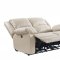 Zuriel Power Motion Sofa LV54610 in Beige PU by Acme w/Options