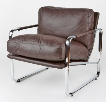 Magi Chair in Chocolate Leatherette or Leather by Whiteline