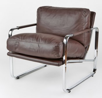 Magi Chair in Chocolate Leatherette or Leather by Whiteline [WLCC-Magi Chocolate]