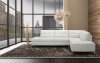 Leonardo Sectional Sofa in White Leather by J&M w/Storage