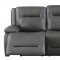 Dansby Power Motion Sofa in Charcoal Leather Match by Klaussner