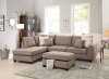 F6544 Sectional Sofa in Mocha Fabric by Boss w/ Storage Ottoman