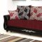 Leydi Sofa Bed in Palermo Red Fabric by Rain w/Optional Items