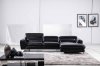 S98 Sectional Sofa in Black Leather by Beverly Hills