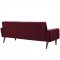 Delve Sofa in Maroon Velvet Fabric by Modway w/Options