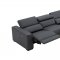 Picasso Power Motion Sofa Silver Blue Leather by J&M w/Options