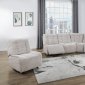 U6066 Modular Power Motion Sectional Sofa in Cream by Global