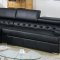 Floria Sectional Sofa CM6122BK in Black Bonded Leather Match