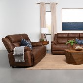 Ellington Sofa & Loveseat Set 508281 in Dark Brown by Coaster