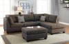 F6975 Sectional Sofa in Linen-Like Fabric by Boss w/ Ottoman