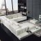 T63 White Leather Modern Sectional Sofa by VIG w/Side Light