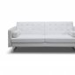 Giovanni Sofa Bed in White Faux Leather by Whiteline