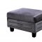 Ferrara Sectional Sofa 655 in Grey Velvet Fabric w/Options