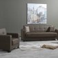 Viva Italia Sofa Bed in Brown Leatherette by Mobista