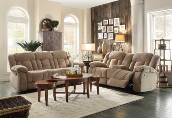 Laurelton Motion Sofa 9636NF in Taupe by Homelegance w/Options [HES-9636NF Laurelton]