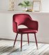 Applewood Accent Chair 59850 Set of 2 Bordeaux-Red Velvet - Acme