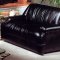 Black Vinyl Modern Sofa w/Optional Loveset & Chair