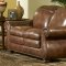 Leather Italia Pecan Duplin Sofa & Loveseat Set w/Options