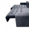 Neo Sectional Sofa in Black Fabric by ESF w/Bed & Storage