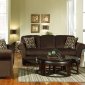 Chocolate Polyester Fabric Modern Sofa & Loveseat Set w/Options