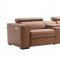 Picasso Power Motion Sectional Sofa in Caramel Leather by J&M