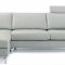 Angela Sectional Sofa in Gray Leather by Whiteline