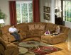 Camel Fabric Enterprise 4pc Reclining Sectional Sofa w/Options