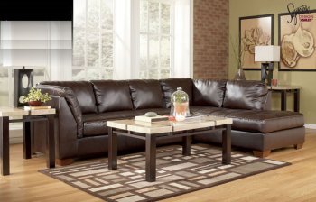 Dark Mahogany Durablend Modern Sectional Sofa by Ashley Design [PNSS-U448-Mahogany]