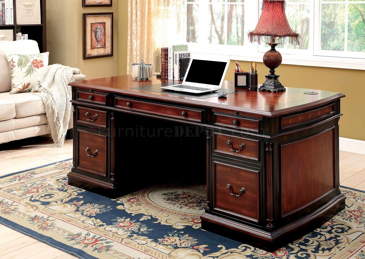 Strandburg Transitional Cherry Black Office Desk - Shop for Affordable Home  Furniture, Decor, Outdoors and more