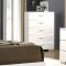 Malte 5Pc Bedroom Set CM7049WH in White & Silver w/Options