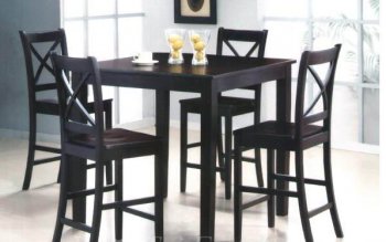 Espresso Finish Modern 5 Piece Counter Height Dining Set [YTDS-JE4300-Jerome]