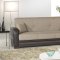 Sacura Sofa Bed in Beige Fabric by Rain w/Optional Items