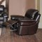 Jene Reclining Sofa in Brown Leather w/Optional Loveseat & Chair