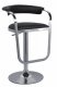 Black & Chrome Modern Set of 2 Ajustable Height Swivel Barstools