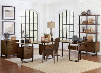 Sedley Office Desk 5415RF-15 in Walnut by Homelegance w/Options [HEOD-1545RF-15-Sedley]