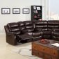 Berkshire Reclining Sectional Sofa CM6551 in Leather-Like Fabric