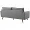 Revive Sofa & Loveseat Set in Light Gray Fabric by Modway