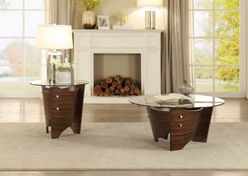 Laszlo 3593 Coffee Table 3Pc Set in Brown by Homelegance [HECT-3593 Laszlo]