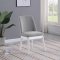 Acadia Dining Set 5Pc 105580 White by Coaster w/Gray Chairs