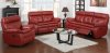 G570A Reclining Sofa & Loveseat in Red Bonded Leather by Glory